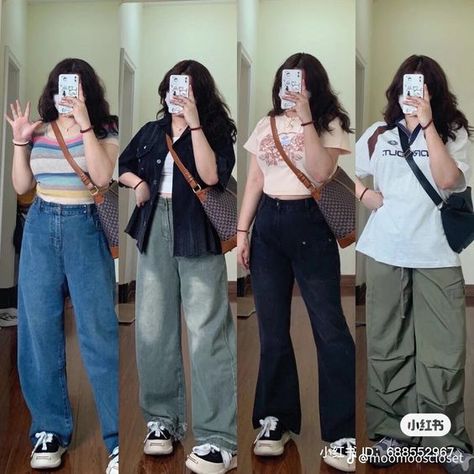 Cute Outfits Chubby, Celana Jins Wanita, Chubby Outfit Ideas, Outfits For Chubby Girls, Chubby Girl Outfits, Celana Jins, Curvy Casual Outfits, Plus Zise, Modest Casual Outfits