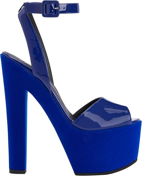 Amazon.com: Giuseppe Zanotti, Tarifa Platforms : Luxury Stores Farfetch Shoes, Blue Platform Heels, Dream Boutique, 7 Inch Heels, Beef Empanadas, Blue Suede Heels, Fashionably Late, Giuseppe Zanotti Shoes, Pretty Animals