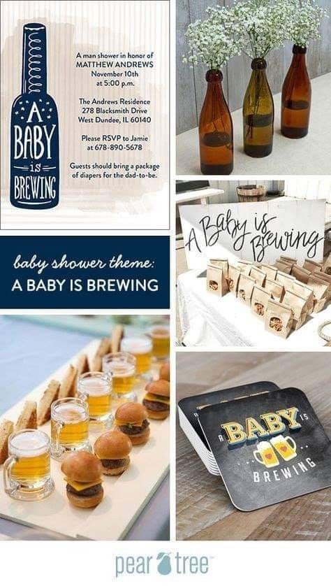 Baby Shower For Men, Office Baby Showers, Baby Shower Party Planning, A Baby Is Brewing, Man Shower, Baby Is Brewing, Ideas Baby Shower, Couples Baby Showers, Coed Baby Shower