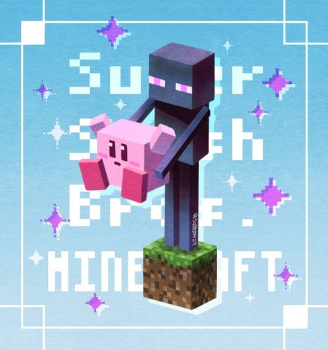 Super Smash Bros Characters, Super Smash Ultimate, Minecraft Images, Kirby Games, Nintendo Super Smash Bros, Minecraft Drawings, Minecraft Pictures, Kirby Art, Nintendo Art