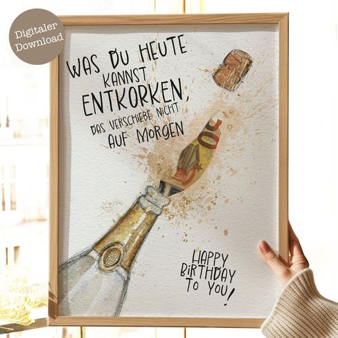 Geldgeschenk Geburtstag | PDF zum Ausdrucken | Geschenkidee Geld verpacken | Geld schön verpacken | Wunscherfüller | Digitaler Download Happy Birthday Money Gift, Gifting Money Ideas Birthday, Creative Money Gifts Birthdays, Cute Ways To Gift Money Birthday, 30th Birthday Money Gift Ideas, Wrapping Money, Birthday Money Gifts, Birthday Money, Cash Gift