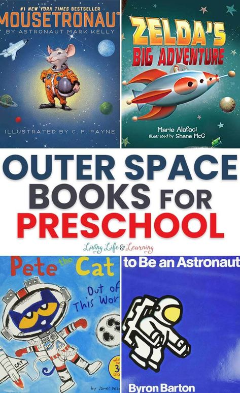 The kids are going to love these Outer Space Preschool Books. All of these books are all about outer space adventures and fun! Explore the solar system and the planets within it with these fun books for kids. Space For Preschool, Books About Space, Space Books For Kids, Space Theme Preschool, Books For Preschoolers, Space Activities For Kids, Space Preschool, Pre K Pages, Space Unit