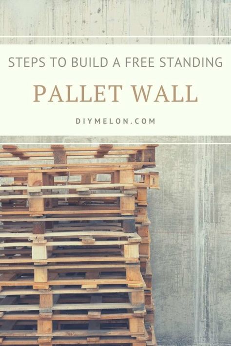 How to Build a Free Standing Pallet Wall in 7 Easy Steps How To Build A Pallet Backdrop, Pallet Display Wall, Pallet Display Stand, Diy Pallet Backdrop How To Make, How To Build A Pallet Wall, Easy Pallet Backdrop, Pallet Photo Backdrop Wedding, How To Make A Pallet Backdrop, Wood Pallet Backdrop Graduation