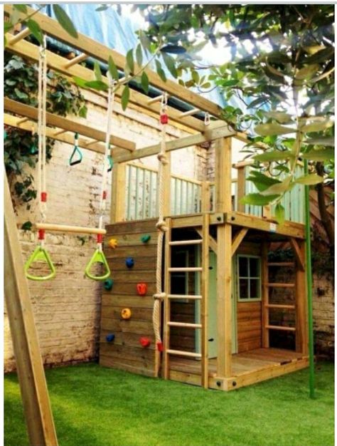 Playground Landscaping, Trees Garden, Play Area Backyard, Backyard Trees, Outdoor Play Areas, Diy Playground, Outdoor Play Area, Outdoor Climbing, Playground Design