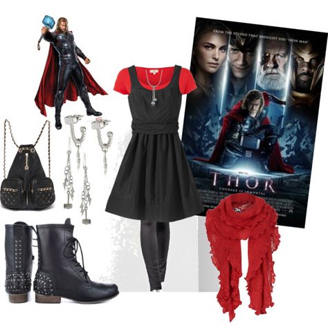 Thor Outfit Ideas, Thor Inspired Outfits, Thor Disneybound, Thor Whispers, Thor Party, Thor Outfit, Thor Girl, Marvel Inspired Outfits, Disneybound Ideas