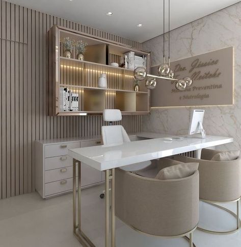 Elegant Lash Room, Home Clinic Room, Beauty Office Design, Beauty Office, Room Decor Ideas Diy, Office Decor Business, Salon Office, Nail Salon Interior Design, Home Beauty Salon