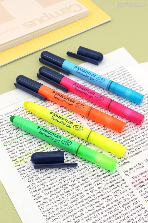 Stationary Highlighters, Staedtler Highlighters, Staedtler Double Ended Fiber Tip Markers Color Chart, Zebra Midliners Highlighters, Staedtler Pens, Liquid Ink, Casual Tote Bag, New Pen, Jet Pens