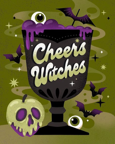 All Posts • Instagram Cheers Witches, Sweet Drawings, Casa Halloween, Gouache Illustrations, Alice In Wonderland Theme, One More Day, Craft Day, Halloween Inspo, Halloween Images