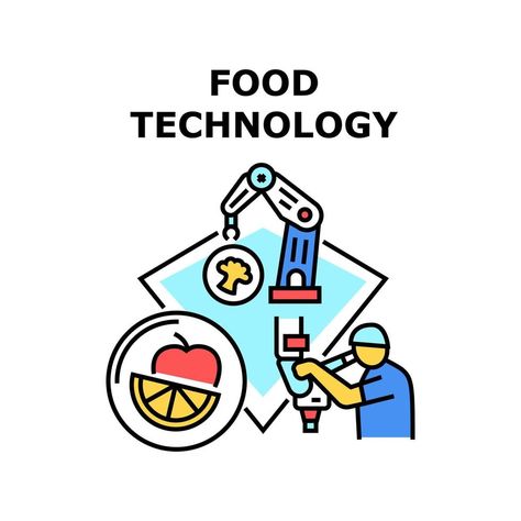 Food Technology Vector Concept Color Illustration Food Engineering Aesthetic, Food Technologist Aesthetic, Food Technology Aesthetic, Food Engineering, Desert Food, Food Technologist, Association Logo, Technology Vector, Technology Posters