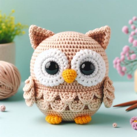 Free Crochet Cute Owl Amigurumi Pattern Free Crochet Owl Patterns Amigurumi, Owl Crochet Pattern Free, Owl Crochet Pattern, Crochet Applique Patterns Free, Crochet Knit Blanket, Knitting Bag Pattern, Crochet Toys Free Patterns, Crochet Owls, Owl Crochet Patterns