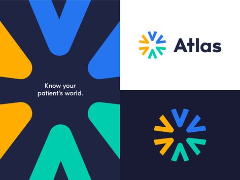 Brand Direction for Atlas by Linsey Peterson on Dribbble Direction Logo Design, Design Firm Branding, Branding Design Elements, Color Branding Design, Spectrum Logo, Education Branding, Brand Direction, Space Branding, Designers Logo