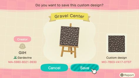 Designs For Animal Crossing, Lab Safety Poster, Acnh Custom Design, Acnh Custom Designs, Pink Cafe, Gravel Stones, Gothic Pattern, Animal Crossing Guide, Gravel Path