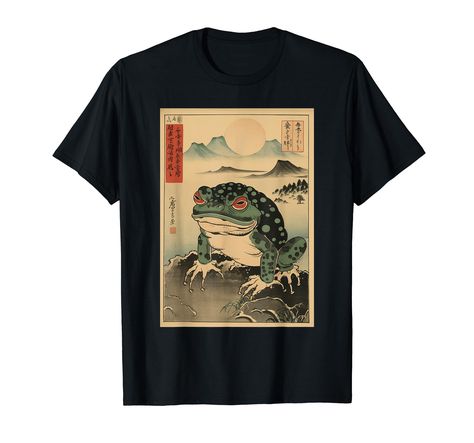 PRICES MAY VARY. Lightweight, Classic fit, Double-needle sleeve and bottom hem Grumpy Frog, Frog Shirt, Selling Apps, Aesthetic T Shirts, Japanese Aesthetic, Aesthetic Design, Toad, Vintage Japanese, Way To Make Money