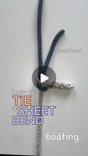 how to boating on Instagram: "How to TIE a SHEET BEND:  This is the knot you need to know to tie two different types of line together into one  #howtoboating #howto #boating #boat #yacht #yachting #knots #knot #tying #tie #captain" Tie Two Ropes Together, Tying Tie, How To Tie A Knot, Different Types Of Lines, Types Of Lines, Knot Tying, Outdoor Lifestyle, The Knot, Boating