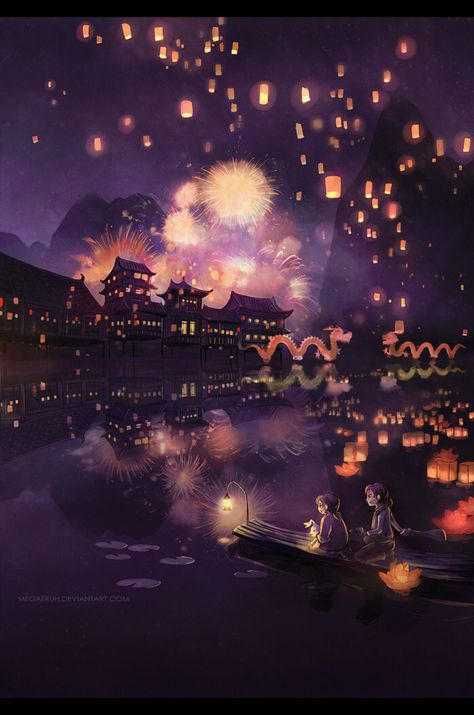 Chinese Festival, Lantern Festival, Fete Anime, 판타지 아트, Drawing Tutorials, Dark Souls, Fantasy Artwork, Fantasy Landscape, Anime Background