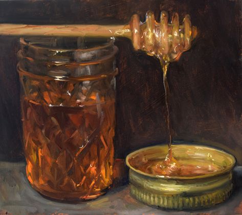 a painting a day: Honey Dipper Duane Keiser, Honey Art, Painting A Day, Honey Dipper, Food Painting, Still Life Art, Still Life Painting, Pretty Art, House Painting