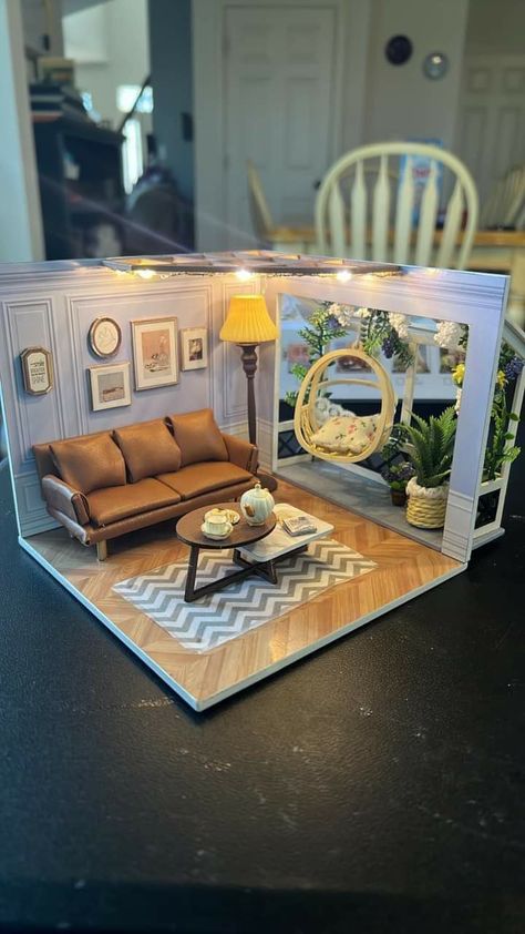 Lps Houses, Dollhouse Crafts, Cozy Diy, Interior Design Sketchbook, Mini Room, Miniature Building, Diy Barbie House, Furniture Design Sketches, Fairy House Diy