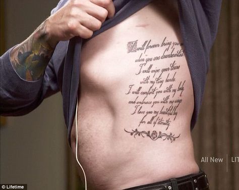 Wedding vows tattoo Vows Tattoo, Tori Spelling, Wedding Vow, Jason Aldean, Wedding Vows, Inspirational Tattoos, Love And Marriage, Wedding Couples, Dean