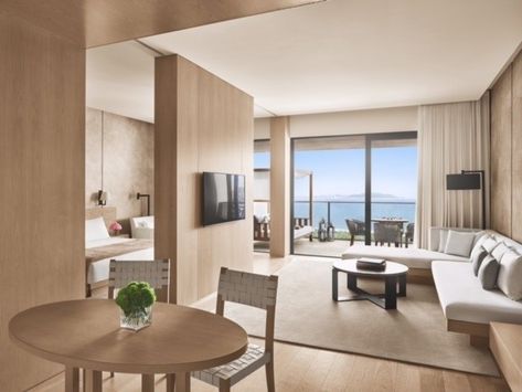 Sanya, the "Vacation Island of Choice" in China According to Ian Schrager, Has a New Edition Hotel | W Magazine Hotel Room Interior, Japanese Apartment, Interior Hotel, Edition Hotel, Luxury Hotel Room, Hospital Interior, Hotel Room Design, Hotel Interior Design, Hotel Apartment