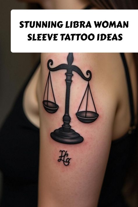 Stunning Libra Woman Sleeve Tattoo Ideas Woman Sleeve Tattoo Ideas, Woman Sleeve Tattoo, Tattoos Black Women, Libra Sign Tattoos, Women's Shoulder Tattoo, Astrological Elements, Woman Sleeve, Libra Woman, Rib Tattoos For Women