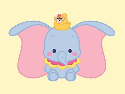 Dumbo by Jerrod Maruyama | Dribbble Dumbo Drawing, Jerrod Maruyama, Baby Dumbo, Disney Doodles, Disney Cuties, Kawaii Disney, Bumbo, Cute Disney Drawings, Karakter Disney