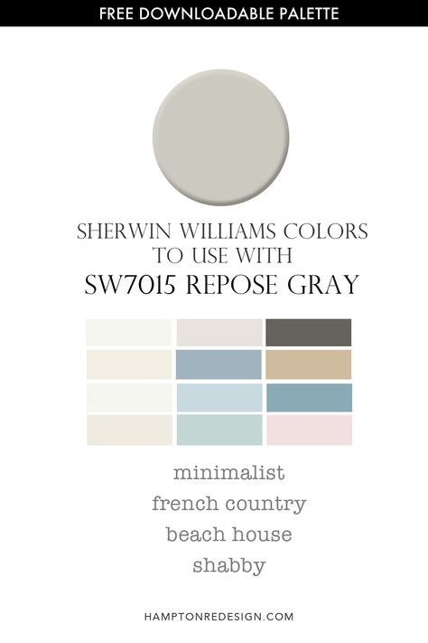 Repose Gray Sherwin Williams Coordinating Colors, Repose Gray Coordinating Colors Kitchen, What Colors Go With Repose Gray, Repose Gray Accent Colors, Accent Colors For Repose Gray, Blues That Go With Repose Gray, Sw Repose Gray Color Scheme, Repose Grey Coordinating Colors, Repose Gray Coordinating Colors