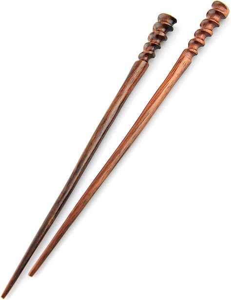 Chopstick Accessories, Chopstick Hair, Thick Curly Hair, Vintage Hair Accessories, Straight Pins, Japanese Geisha, Hair Stick, Woodworking Ideas, Whittling