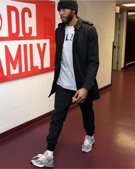 Did you peep Kawhi Leonard rocking the upcoming @newbalance 990v5s?  Image via @complexsneakers and @goslingphoto. - #nbgallery #nbgallery990 #newbalance New Balance 990 V5 Outfit, 990 Outfit, Nb 990, Dr Martens Men Outfit, New Balance 990 V5, Balance Outfit, Dr Martens Men, New Balance 990, New Balance Trainers