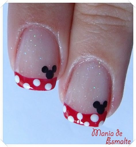 Disney Inspired Nails, Minnie Mouse Nails, Unghie Nail Art, Tema Disney, 19 November, November Nails, Nail Art Disney, Nails Colors, Disney Nails