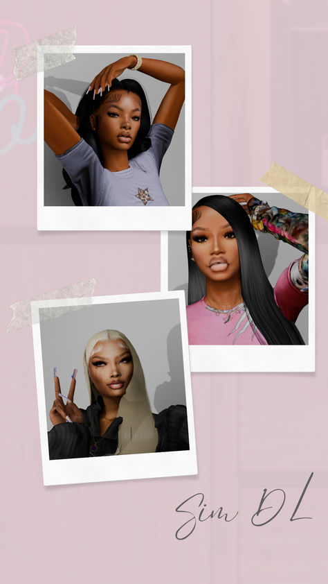 Elevate your Sims 4 gameplay with this Black Sims CC folder! Tyrian Porfirio, Sarai Lewis, and Sridevi Lara each bring unique styles—ethereal, teen baddie, and luxe glamour. Includes black hair, dreads, edges, lashes, custom skins, designer outfits, and accessories. Download now on Patreon! #blacksimmer #sims4cc #blacksims #urbanfashion Sims Cc Pack, Sims Cc Folder, Black Sims Cc, Black Sims, Hair Dreads, Cc Folder, Sims 4 Cc Skin, Sims 4 Gameplay, Sims 4 Toddler