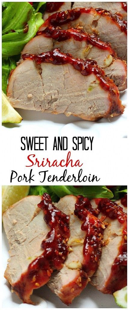 Sweet and Spicy Sriracha Pork Tenderloin - an easy, simple, and super flavorful dinner recipe. Flavorful Dinner, Easy Meat Recipes, Pork Dinner, Tenderloin Recipes, Sunday Suppers, Pork Tenderloin Recipes, Stuffed Pork Tenderloin, Pork Dishes, Pork Tenderloin