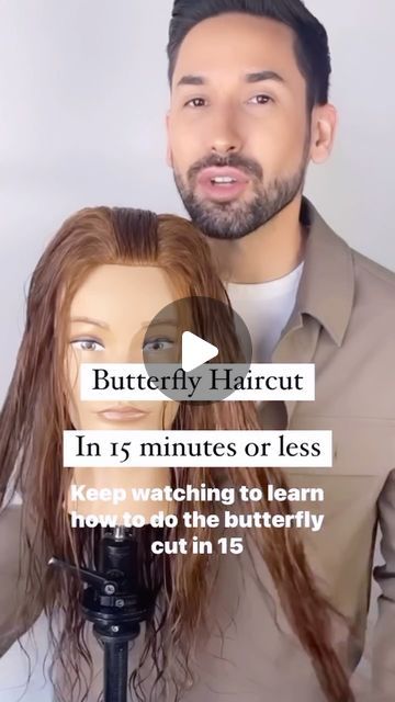 Butterfly Haircut Tutorial, How To Do Butterfly, Cassie Hair, Self Haircut, V Shape Hair, Minimal Hair, Butterfly Haircut, Butterfly Cut, Haircut Tutorial