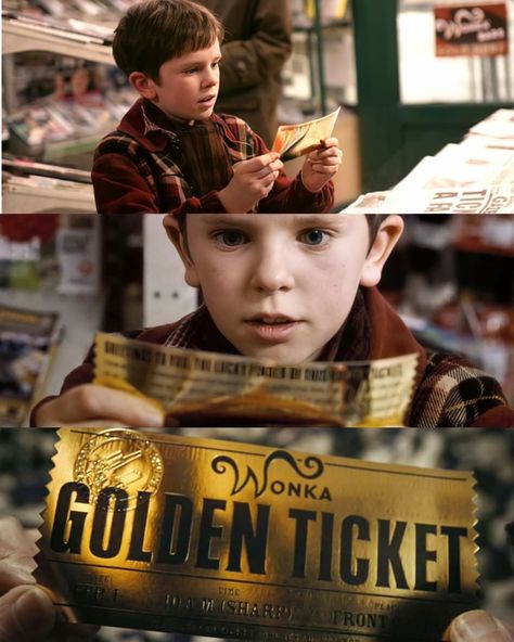 Willy Wonka Aesthetic, Wonka Aesthetic, Wonka Edits, Willy Wonka Chocolate Bar, 2005 Aesthetic, Willy Wonka Golden Ticket, Willy Wonka Movie, Charlie Bucket, Gold Ticket