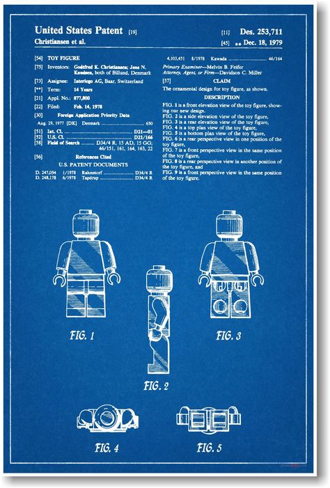 Lego Patent, Lego Blueprint, Lego Poster, Vintage Lego, Data Visualization Design, Blueprint Art, Creepy Images, Lego Figures, Posters For Sale