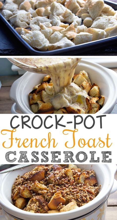 Cheap Breakfast Potluck Ideas, Breakfast Potluck Ideas Crock Pots, Breakfast Ideas For Potluck, Pot Luck Breakfast Ideas, Crockpot Casseroles, Breakfast Ideas For A Crowd, Fun Breakfast Ideas, Crockpot French Toast, Unique Breakfast