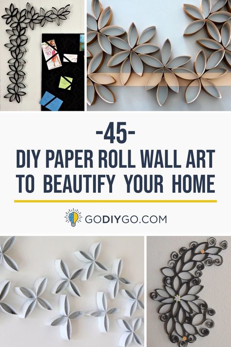 Paper Roll Art, Paper Towel Roll Art, Roll Wreath, Toilet Paper Roll Diy, Toilet Paper Roll Wall Art, Paper Roll Crafts Diy, Toilet Paper Roll Art, Paper Wall Decor, Toilet Roll Craft