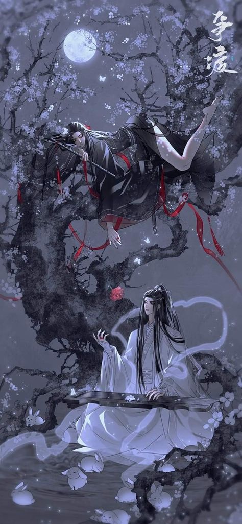 Wei Wuxian Lan Wangji, Lan Wangji, Beautiful Fantasy Art, Wallpaper Pc, Scenery Wallpaper, Chinese Art, Pretty Art, Anime Wallpaper, Anime Guys