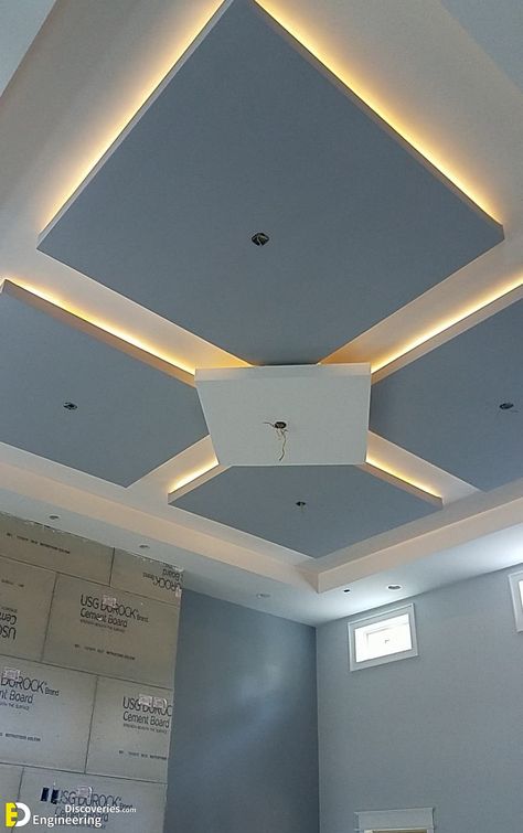 Latest Catalog For Gypsum Board False Ceiling Designs 2021 - Engineering Discoveries Folciling Design, Beautiful Ceiling Designs, Latest False Ceiling Designs, Drawing Room Ceiling Design, Simple False Ceiling Design, Gypsum Ceiling Design, Bedroom Pop Design, Simple Ceiling Design, Ceiling Design Ideas