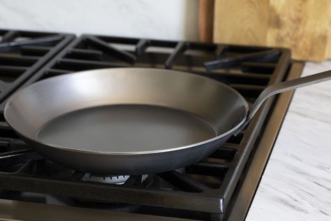 We tested The Matfer Bourgeat Black Carbon Steel Fry Pan and found that it heats up faster and cooks food evenly. Carbon Steel Skillet, How To Make Cornbread, Carbon Steel Pan, Seared Fish, Pan Fried Fish, Beautiful Kitchen Designs, Fry Pan, Professional Kitchen, Cooking Area