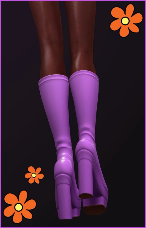 Daphne Boots & Accessory Tread: | SimmerAddiction83 на Patreon Sims 4 Gogo Boots, Sims 4 Gogo Boots Cc, Sims 4 Daphne Blake Cc, Sims 4 Cc Chappell Roan, Sims 4 Platform Boots, Sims 4 Scooby Doo Cc, Daphne Boots, Barbie Sims 4 Cc, Sims 4 Boots Cc