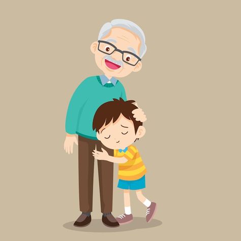 Grandfather And Grandson, Parents Images, Happy Birthday Papa, Hug Illustration, Easter Cartoons, Grand Father, Happy Easter Banner, Easter Poster, Happy Easter Greetings