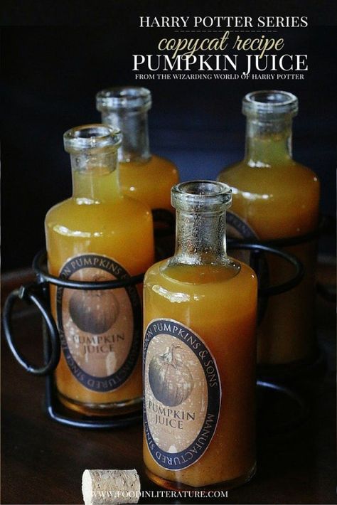 Pumpkin Juice Recipe, Harry Potter Drinks, Harry Potter Pumpkin, Pumpkin Guts, Cauldron Cake, Pumpkin Juice, Easy Pumpkin Carving, Harry Potter Food, Juice Packaging