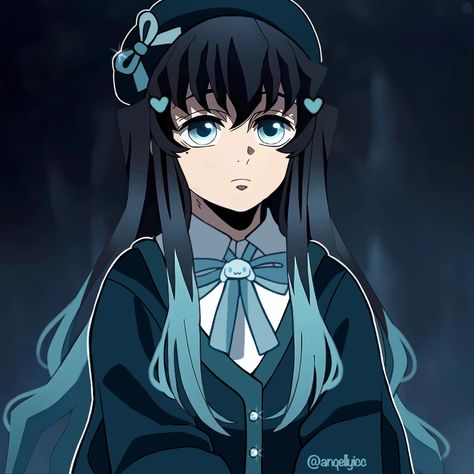 Anime Character, Hair, Anime, Blue, Black