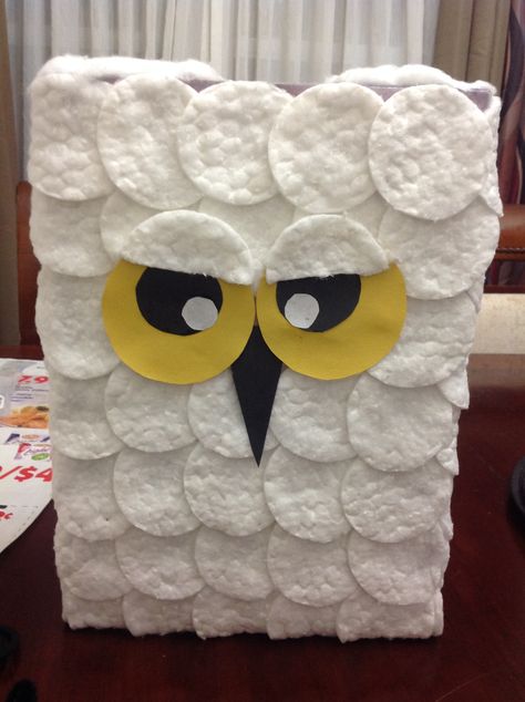 Hedwig owl valentine box Owl Valentine Box Ideas, Diy Harry Potter Valentines Boxes, Valentine Box Harry Potter, Hedwig Valentine Box Ideas, Owl Valentines Boxes, Valentine Box Ideas For School Simple, Easy Diy Valentine Boxes For School, Valentine’s Day Boxes For School, Valentine Box Ideas For School Boys