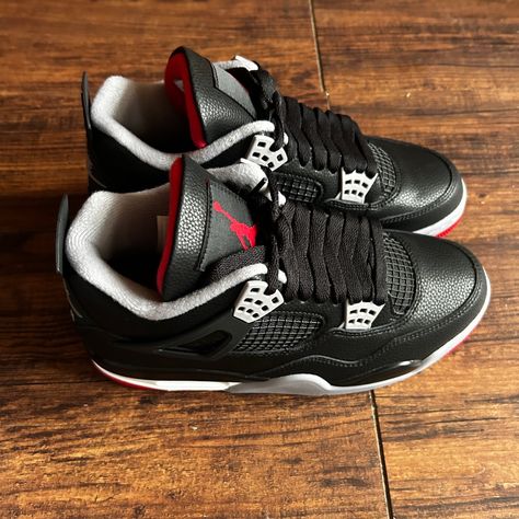 Air Jordan 4 Bred Reimagined Bought For My Son Never Fit Him. Never Worn Comes With No Box! Accepting All Offers!!! Air Jordan 4 Bred, Jordan 4 Retro Bred, Jordan 4 Bred, Air Jordan Retro 4, Jordan Retro 4, Jordan Red, Retro 4, Air Jordan Retro, Air Jordan 4 Retro