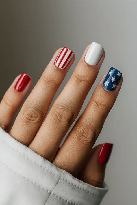 Fur Nails, Patriotic Nail, Long Gel Nails, 4th Of July Nails, Summery Nails, Dope Nail Designs, July Nails, Jelly Nails, White Nail