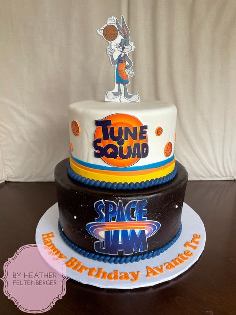 Tune Squad Birthday Party, Tiered Cakes Birthday, Tune Squad, Barbie Birthday Party, Barbie Birthday, Space Jam, Third Birthday, 7th Birthday, 1st Bday