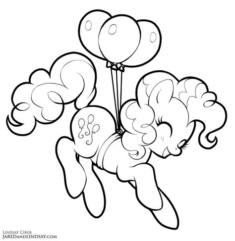 Pinkie Pie! by LCibos Mlp Coloring Pages, Pony Tattoo, My Little Pony Coloring Pages, Little Pony Coloring Pages, My Little Pony Printable, Pony Coloring Pages, Pie Drawing, My Little Pony Applejack, My Little Pony Twilight