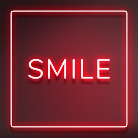 Download free image of Red smile neon sign frame lettering typography about smile word art, red quotes, neon red frames, smile text word, and aesthetic 2580951 Smile Club, Red Quotes, Smile Word, Club Red, Free Illustration Images, Neon Red, Sign Board, Neon Fashion, Happy Words