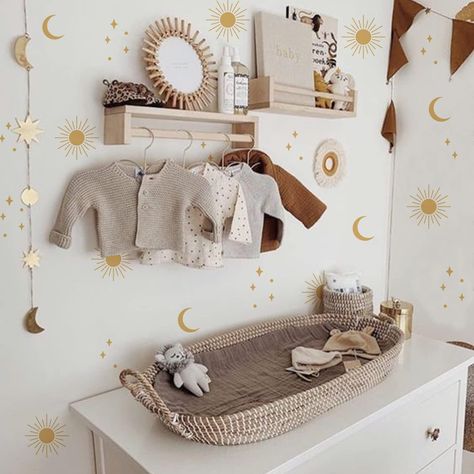 Boho Sun Moon and Stars Wall Stickers Girls Bedroom Removable Wall Decals Nursery Kids Room Decor Vinyl Murals DIY Cute Decorations Removable Wall Decals Nursery, Star Wall Decals, Moon Nursery, Sun Moon And Stars, Boho Moon, Boho Sun, Nursery Decals, Nursery Wall Stickers, Boho Nursery Decor